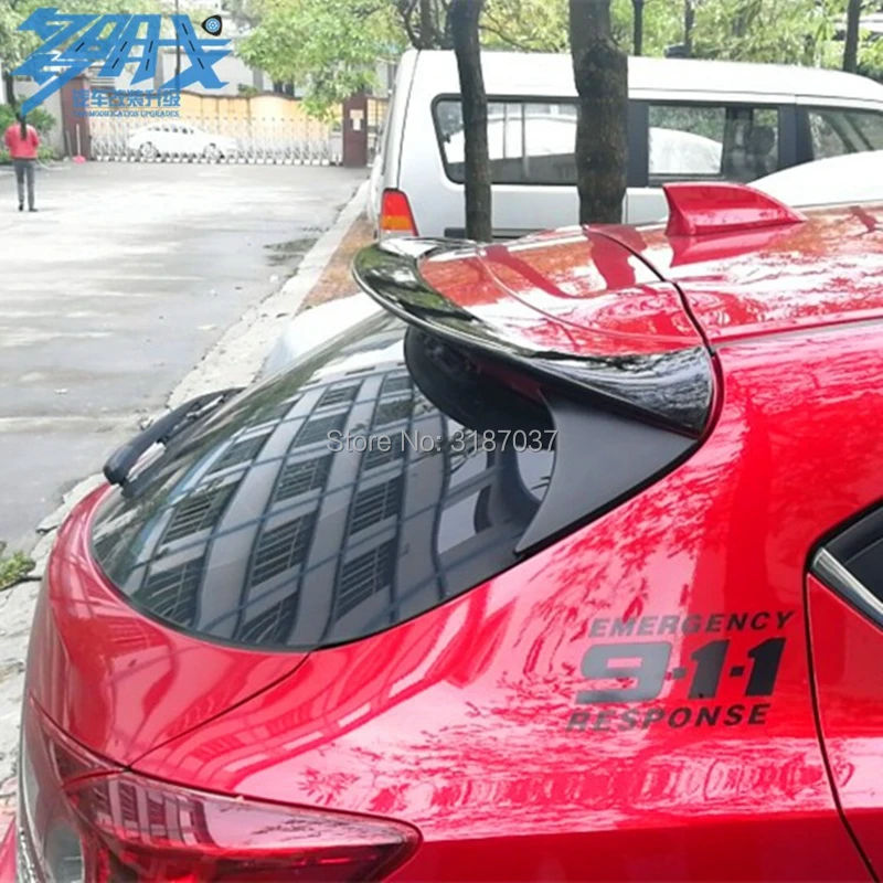 Для хэтчбека Mazda 3 Axela 2014 2015 2016 2017 ABS пластиковая Неокрашенная искусственная крышка