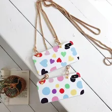 

Crossbody Phone Case for iPhone X Xs 7 7Plus 8 8Plus 6 6s Capa Dot Heart IMD Silicone Fashion Back Phone Cover Lanyard Funda