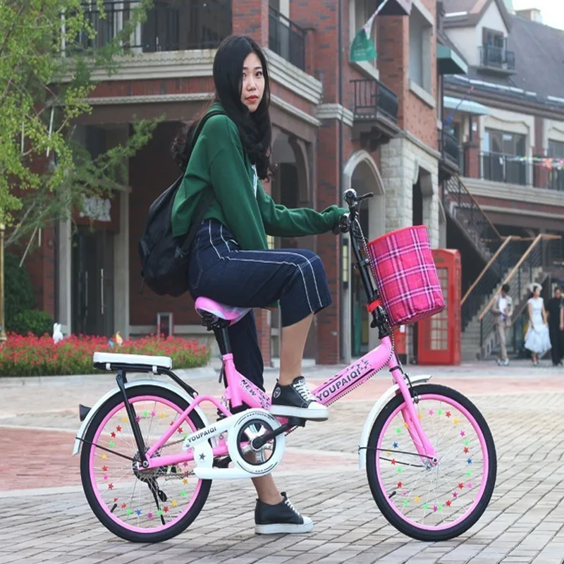 Cheap Supply Children Fold Vehicle Bicycle Student Vehicle Outdoors Out Driving Wagon Belt Bicycle Basket Amount Large Excellent 1