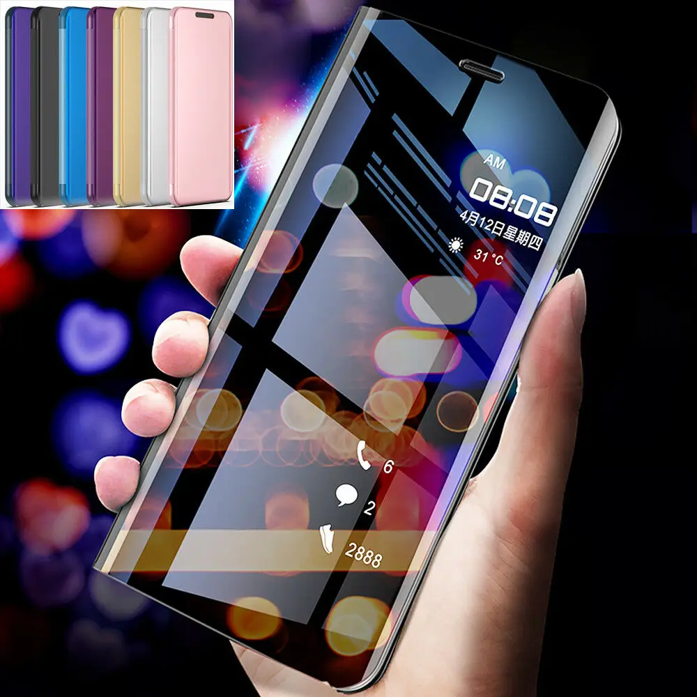 

Leather Flip Standing Case For Samsung S10 Lite M10 M20 A30 A70 A8S A6S A9S Mirror Cases For Samsung Galaxy S10E A50 A20 Cover