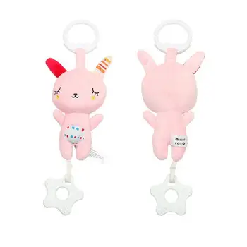 

Music doll Baby Carriage Vocal toy Baby Crib Cartoon Plush Hanging Bed Appease Animal Dolls Rattles Comforting Toy
