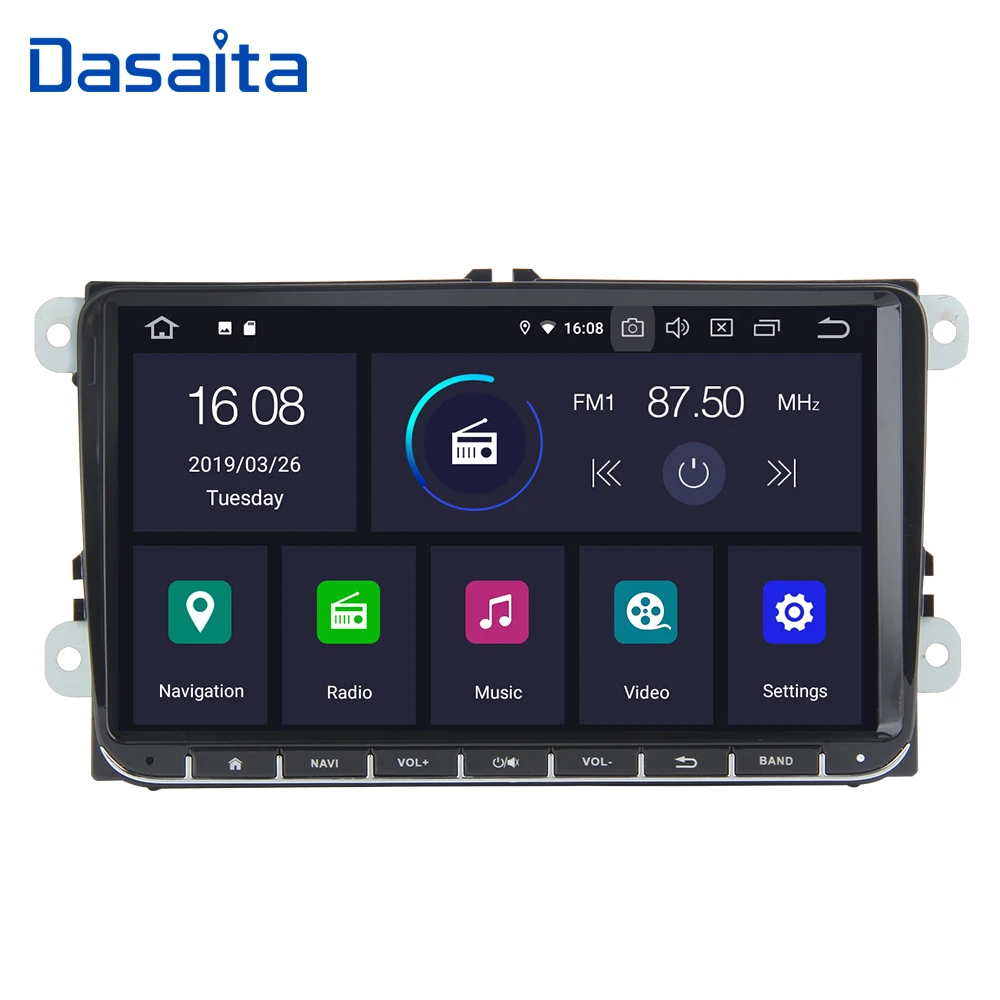 

Dasaita 9" Display Android 9.0 Car 1 Din GPS Radio Player for Seat Leon Alhambra Altea Toledo with Built-in GPS Bluetooth DAB+