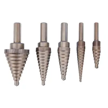 

5Pcs Cobalt Multiple Hole 50 Sizes Step Drill High Speed Steel HSS Drill Bit Set Household Metalworking Hand Tools Bits Products