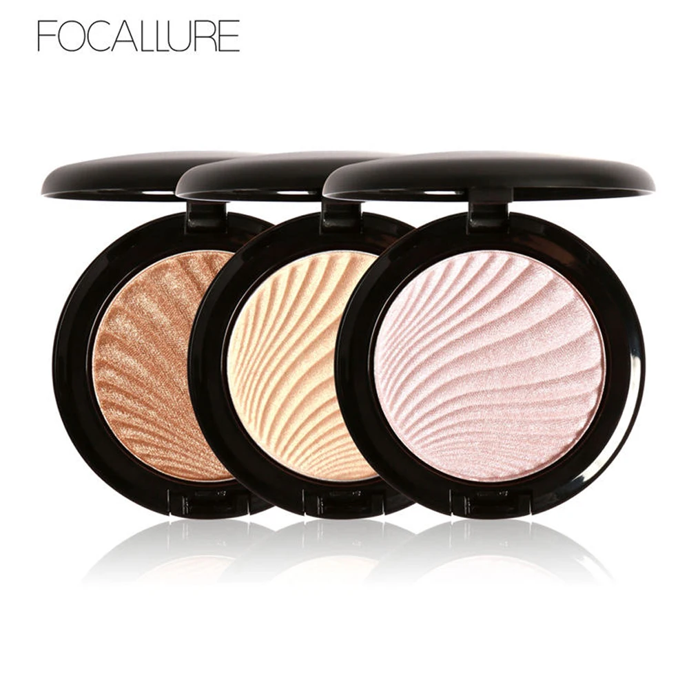 FOCALLURE Face Highlight Glitter Pressed Powder Contour Makeup Pallette