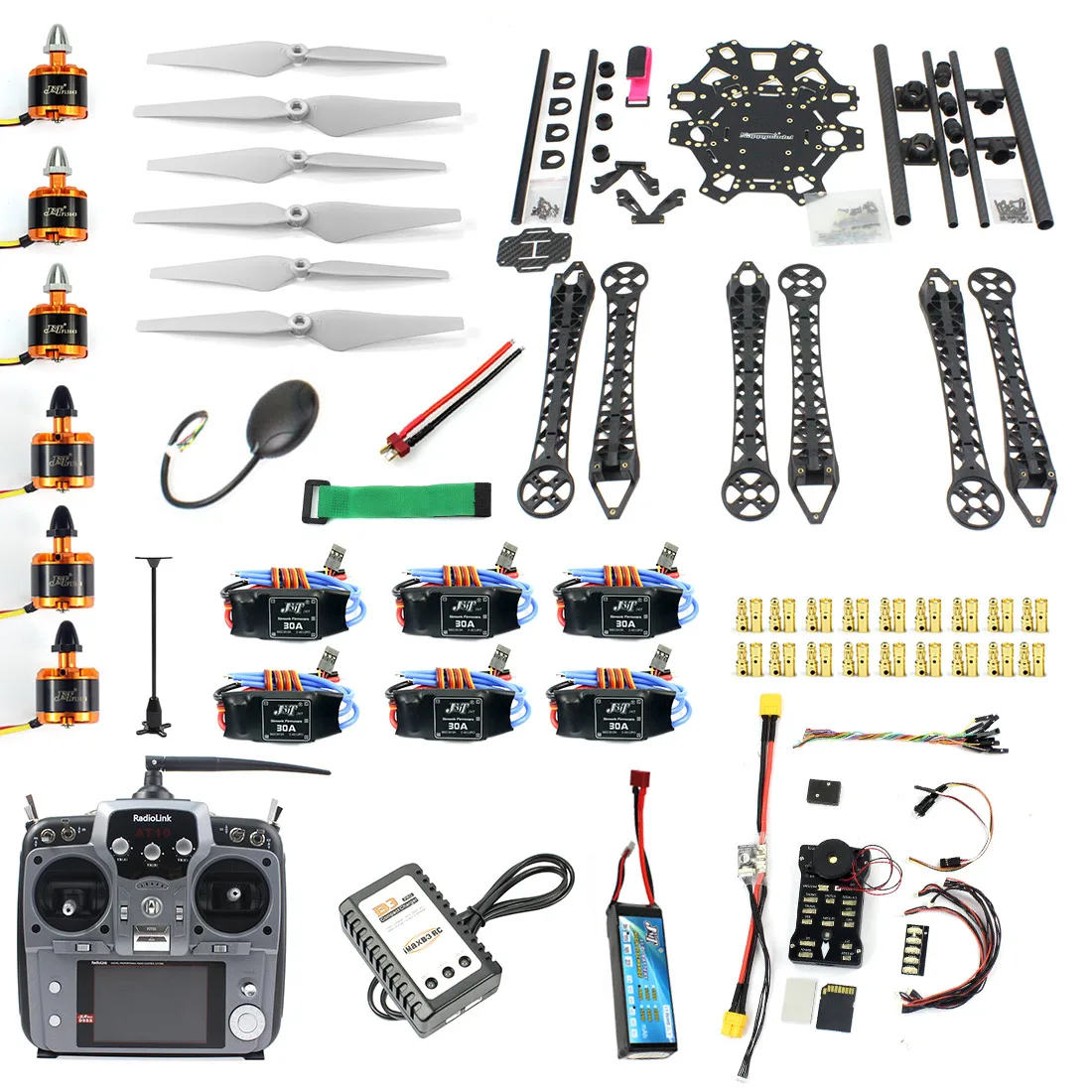 $305.74 F08618W DIY FPV Drone Hexacopter 6axle Aircraft Kit HMF S550 Frame PXI PX4 Flight Control 920KV M