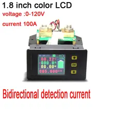 Dyкб 120 В 100А Цифровой Вольтметр Амперметр температура куломб мощность двунаправленный измеритель напряжения тока+ шунт