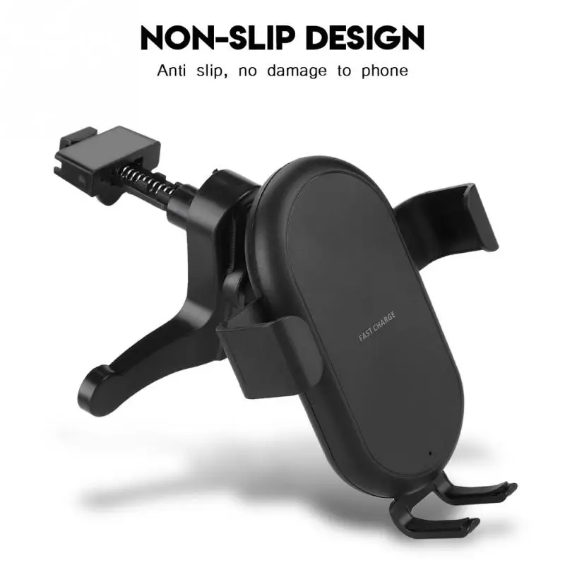 

10W Auto Power Off Gravity Wireless Type C Car Charger Anti Slip Charging Mount for Cell Phones