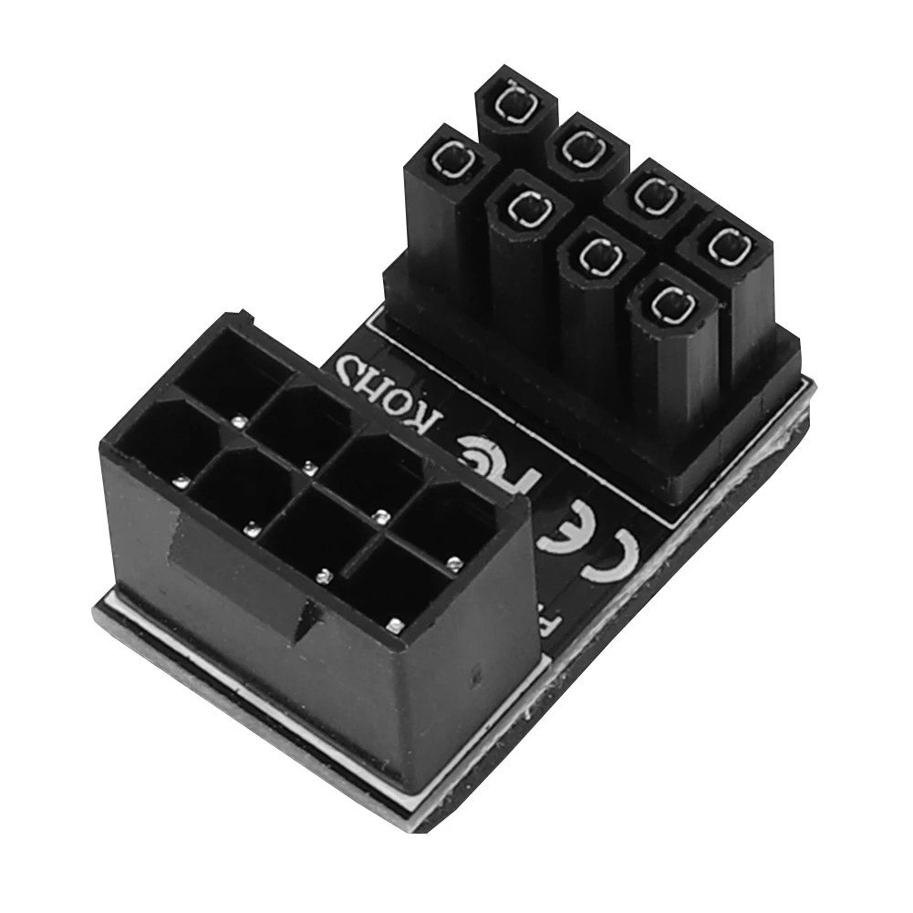 ATX 8pin Male 180 градусов угловой до 8Pin адаптер питания для ПК Разъем