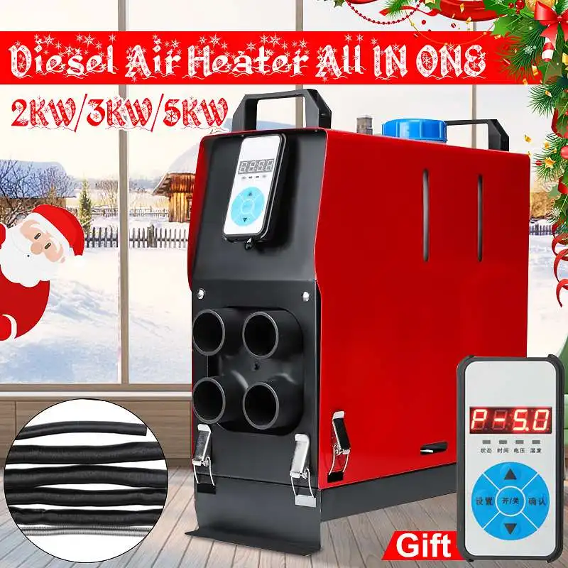 

2KW/3KW/5KW 12V Integration 4 Holes Air Diesels air parking heater 5000W Digital switch Car Heater All In One Saving Space
