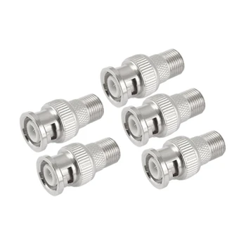 

BNC to F Connector F Female to BNC Male Coax RF Connector RG6 RG59 Adapter x 5 2 sets Screws/Nuts Suitable for use with wire