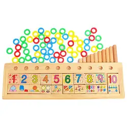 Новый Пазл деревянная игрушка для детей младшего возраста Детские деревянные игрушки домино счеты и доска укладки развивающие игрушки