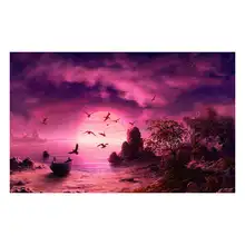 Фото на заказ! Diy 5D алмазная живопись, горный хрусталь картины из бриллиантовой вышивки картины Искусство ремесло для домашнего декора стен-(закат