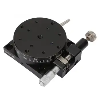 

linear slide R60 Manual Rotation Stage Rotating Platform Bearing Sliding Tuning Stage 60mm*25mm