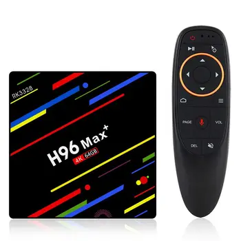 

H96 Max Plus Android 8.1 Tv Box 4Gb Ram Set Top Box Rk3328 Quad Core 2.4G/5G Wifi 4K Smart Media Player H96 Pro Max