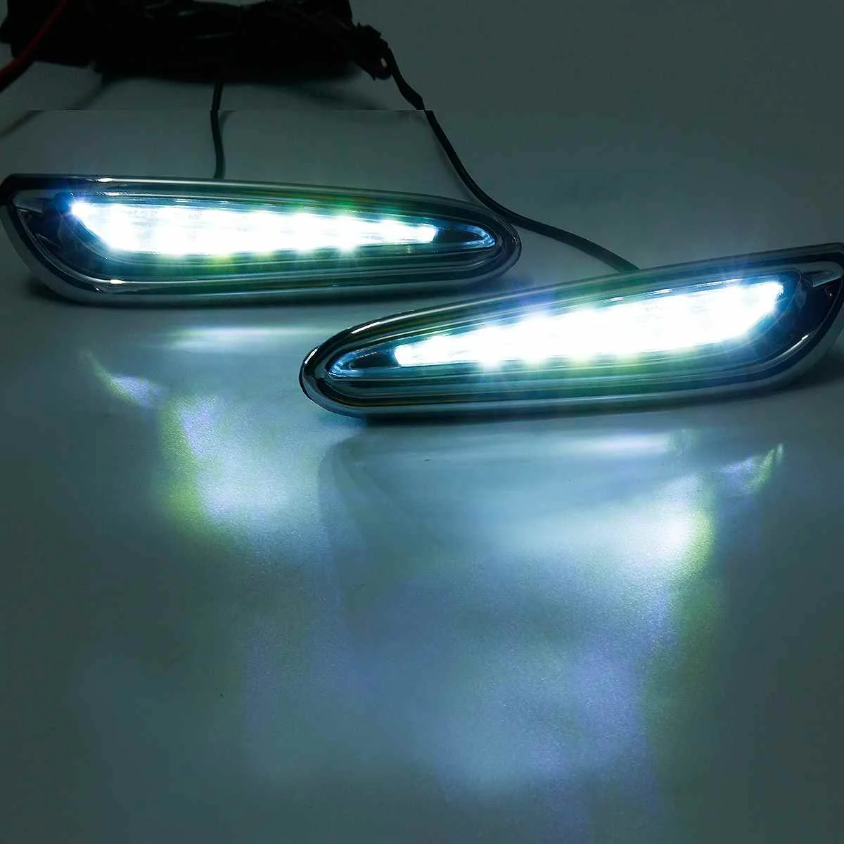  1Pair Car LED Bumper DRL For Mazda 3 Alexa 2010 2011 2012 2013 Daytime Running Lights Driving fog l - 33007488927