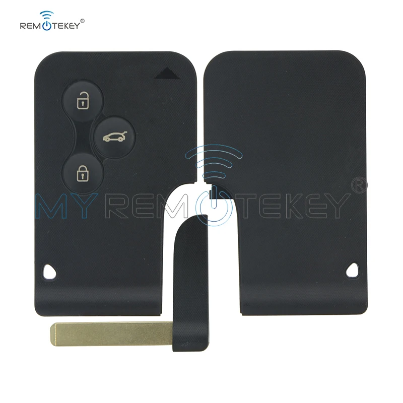 Remtekey 5 шт. карта смарт-ключа 3 кнопки для Renault Clio Logan Megane 2 3 Koleos Scenic Card cover черный пульт дистанционного ключа Fob Shell