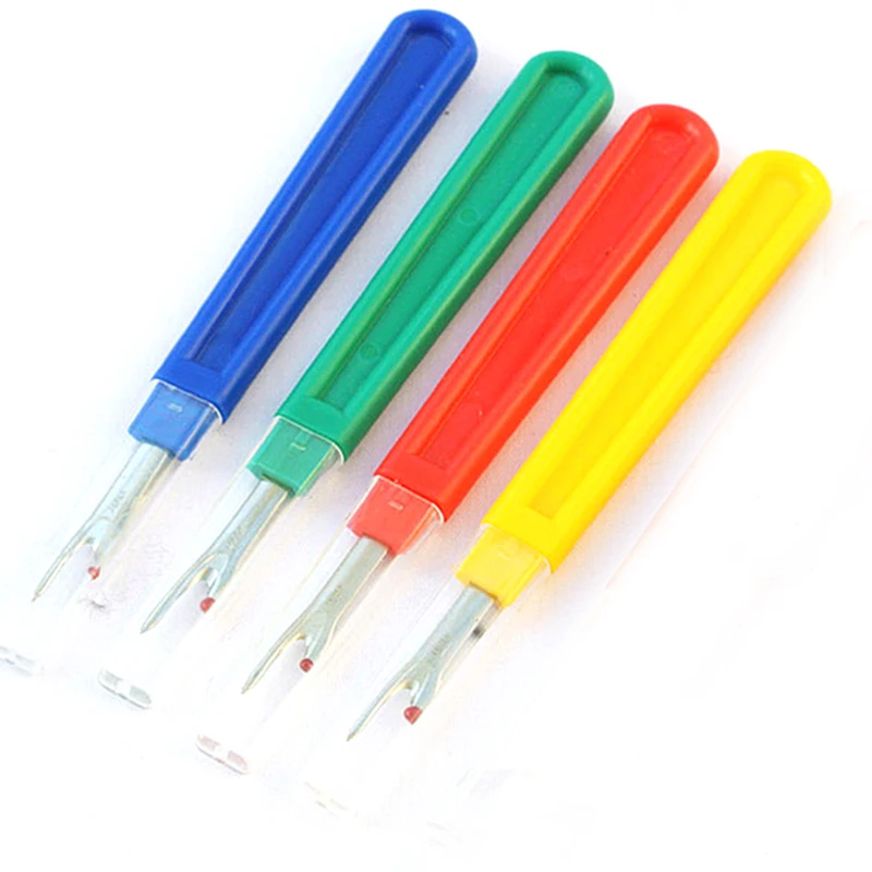 

3pcs Random Color Plastic Seam Ripper Stitch Picker Unpicker Thread Cutter Sewing Tool & Cap Sewing Accessories Stitch Picker