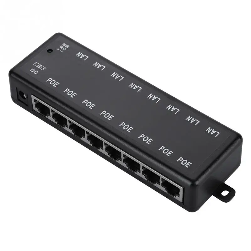 DC12V 48V 8 интерфейсов Пассивный адаптер PoE Power Over Ethernet модуль питания POE