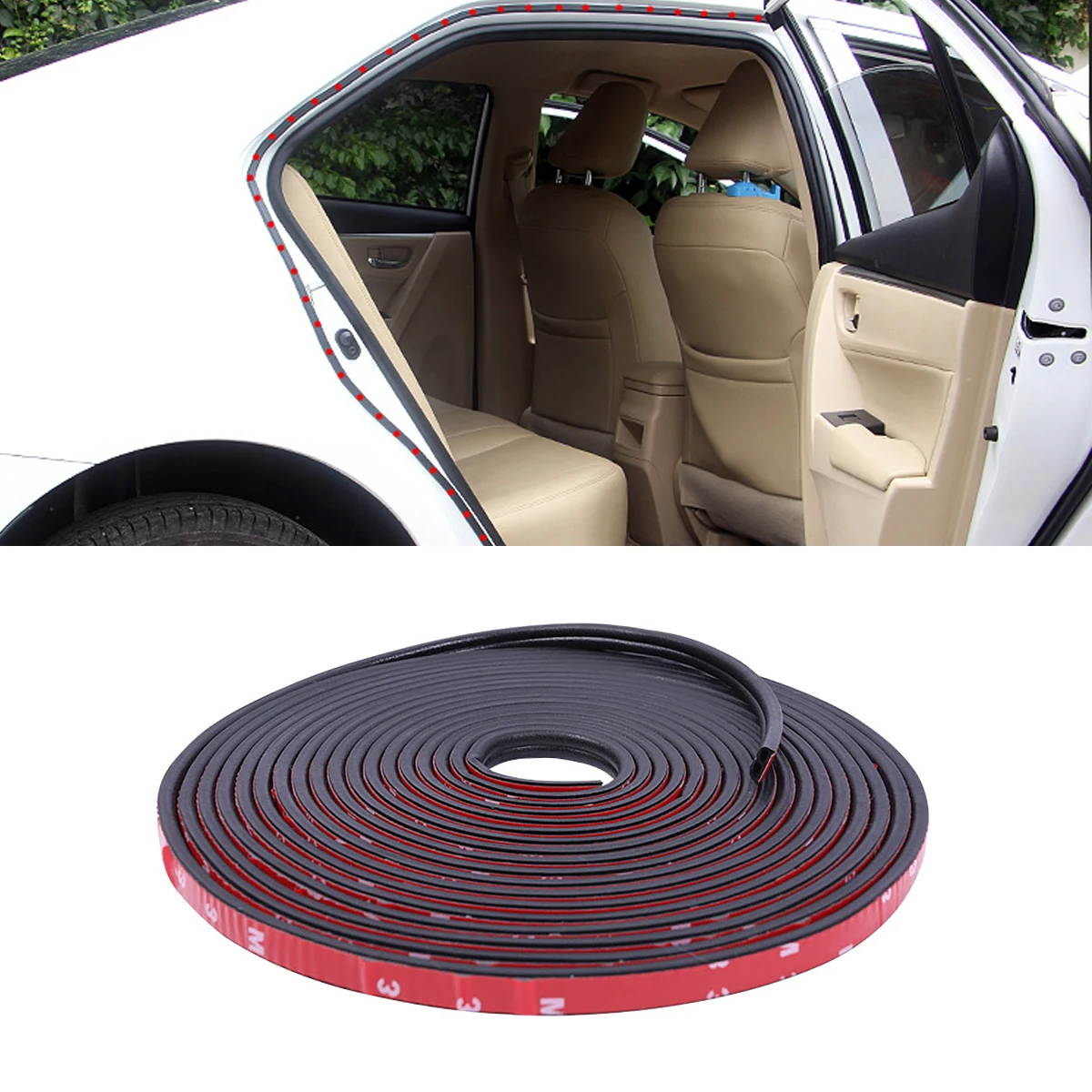 

16m 25m Anti-collision Trips Rubber Edge Car Door Protector Seal Strips Auto Styling Mouldings for Lada Universal Trim Sticker