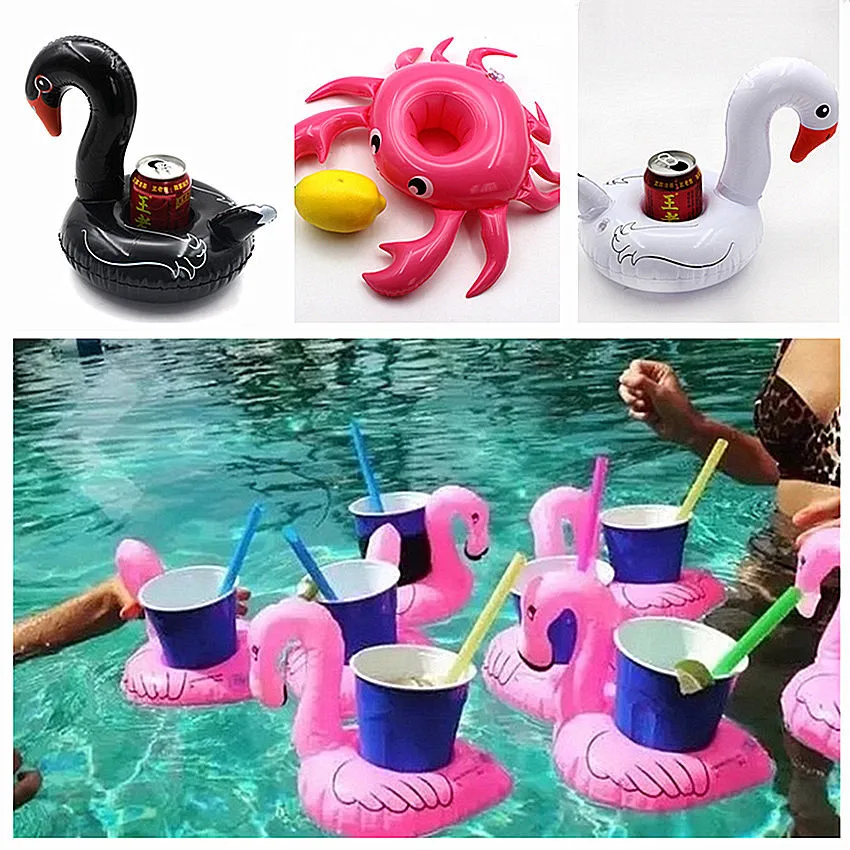 

2PCS Red Flamingo Float Inflatable BathtubToy Swimming Pool Party Toy Drink Holder