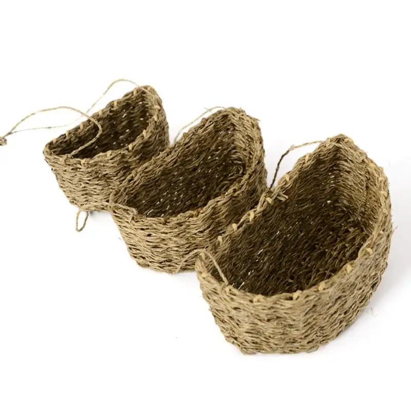 

Portable Rattan Braided Flower Basket Wall Hanging Planter Home Decoration Storage Basket Flower Arrangement Planter