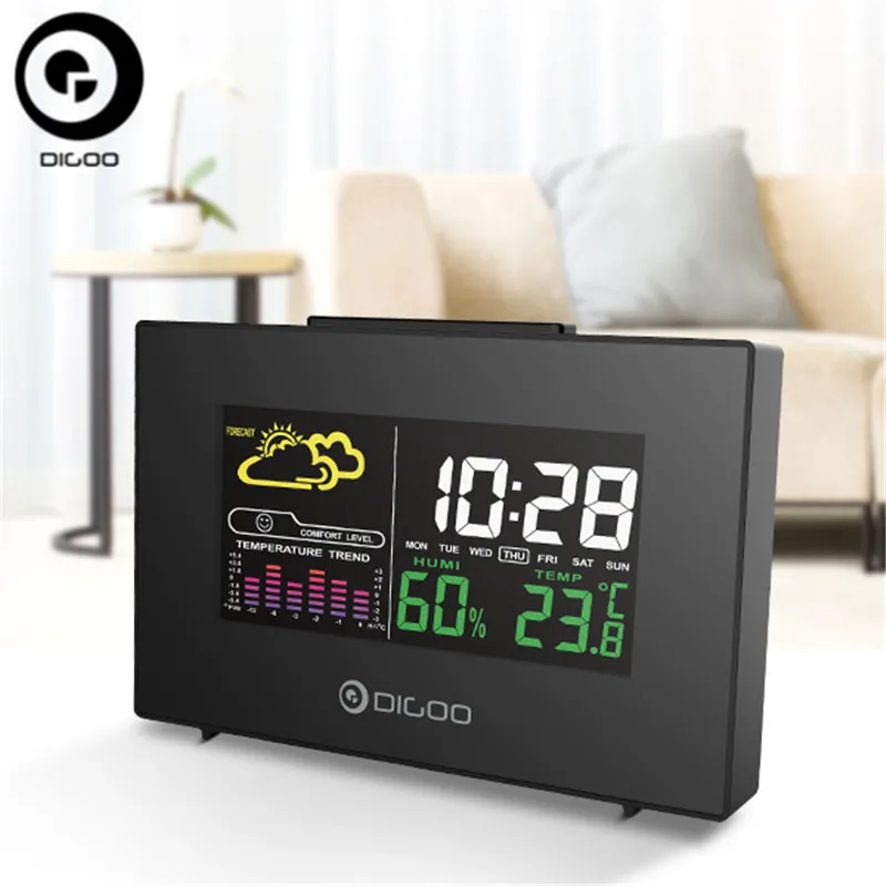 

Digoo DG-C3 Wireless Color Backlit USB Hygrometer Thermometer Weather Forecast Station Alarm Snooze Function Clock