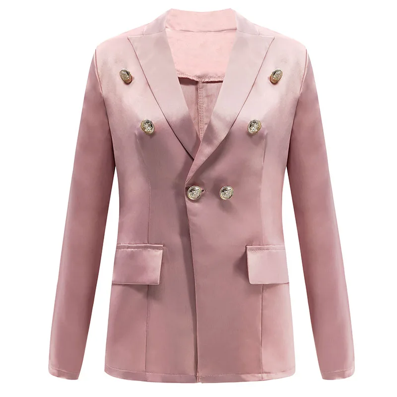 

Women Solid Blazer Jacket Long Sleeves Double-breasted women blazers and jackets Casual Business Suit Cardigan Coat Outwear