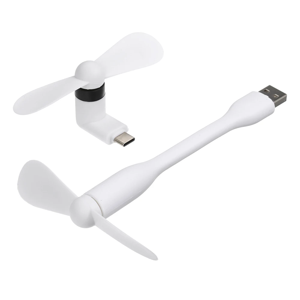2 в 1 бесшумный мини вентилятор с Micro USB Type C|USB-хабы| |