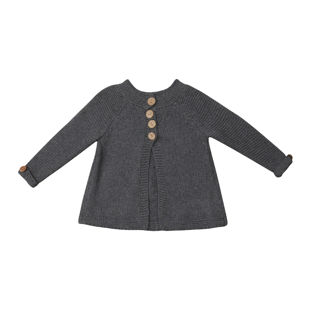 Бренд Multitrust, детский вязаный свитер для девочек, кардиган, верхняя одежда, теплый серый джемпер на осень и зиму, шерстяная теплая куртка