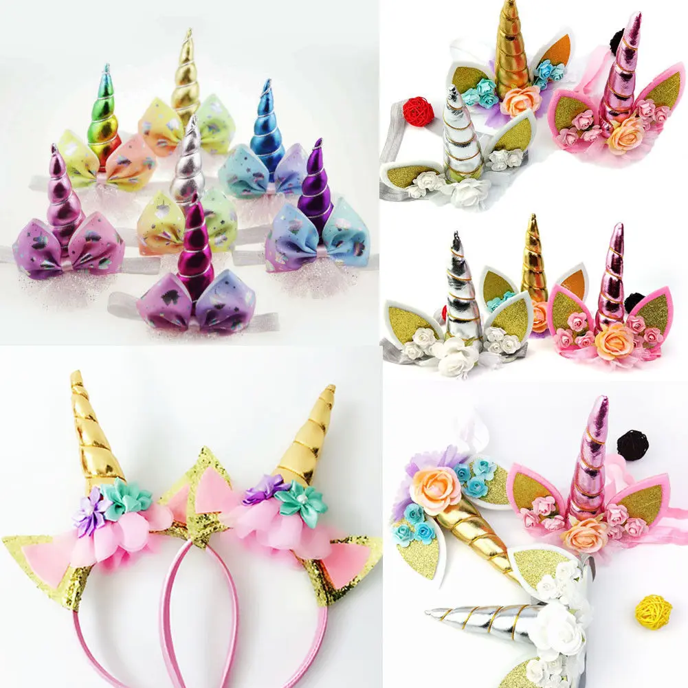 Magical Unicorn Horn Head Band Party Kids Hair Headband Fancy Dress Cosplay |