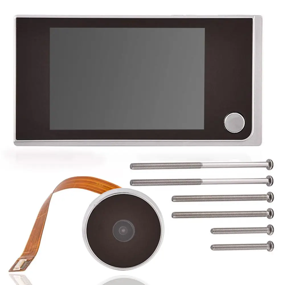 

Mini HD Outdoor Peephole Viewer Door Eye 3.5in LCD Color Screen120 Degree Indoor LCD Color Screen Visual Video Digital Doorbell