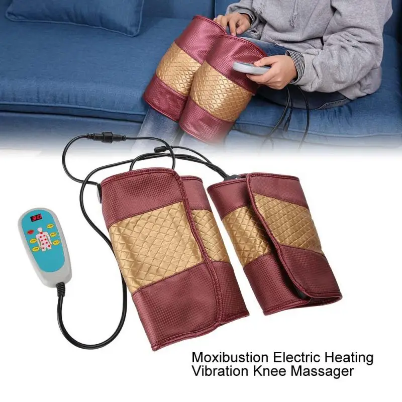 110 240V Electric Heating Knee Pad Infrared Vibration Brace Massage Therapy Leg Massager Knee
