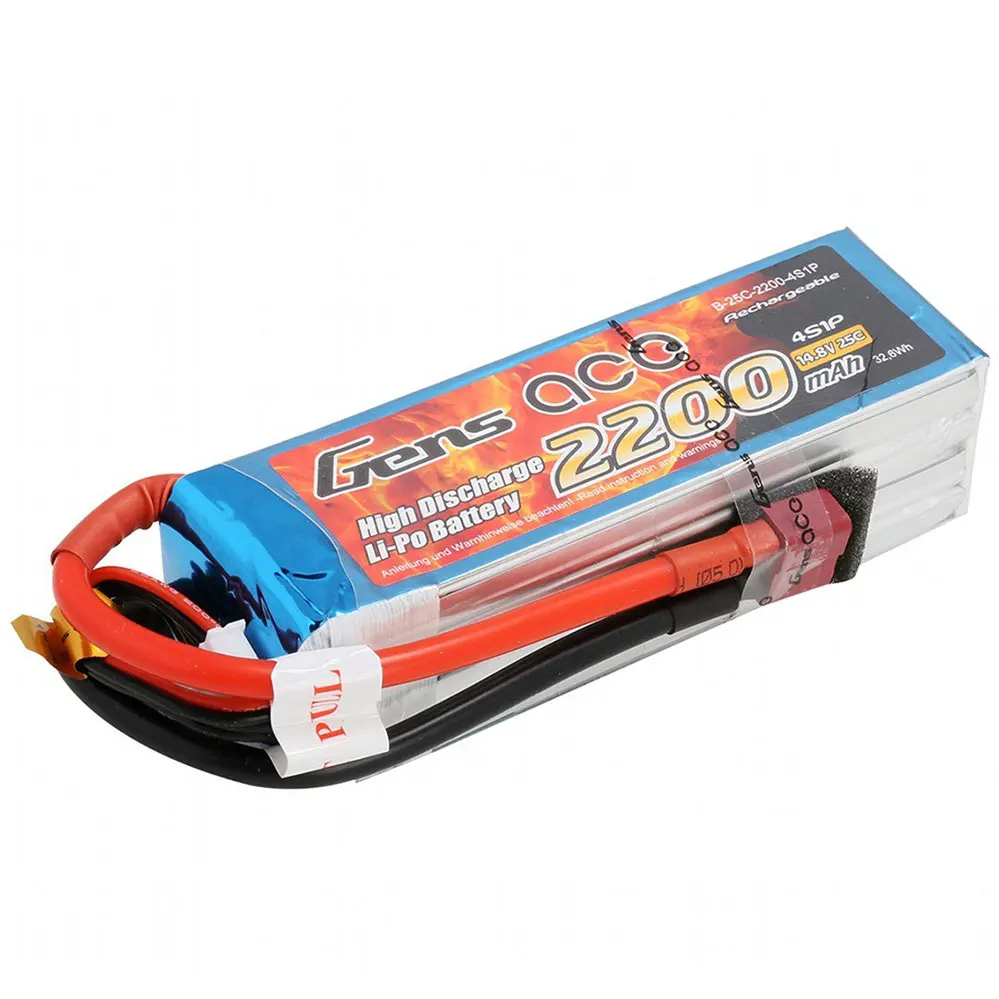 Gens ace 14 8 V 2200mAh Lipo 4S аккумулятор 25C Deans Plug батареи для 3D HobbyShop 48 &quotвспененный 70 мм edf F16
