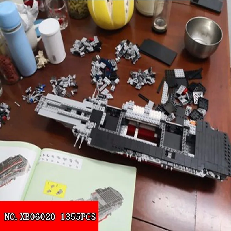 Новинка 1355 шт. XB06020 Военная серия 001a Тип Liaoning номер авианосец сборка