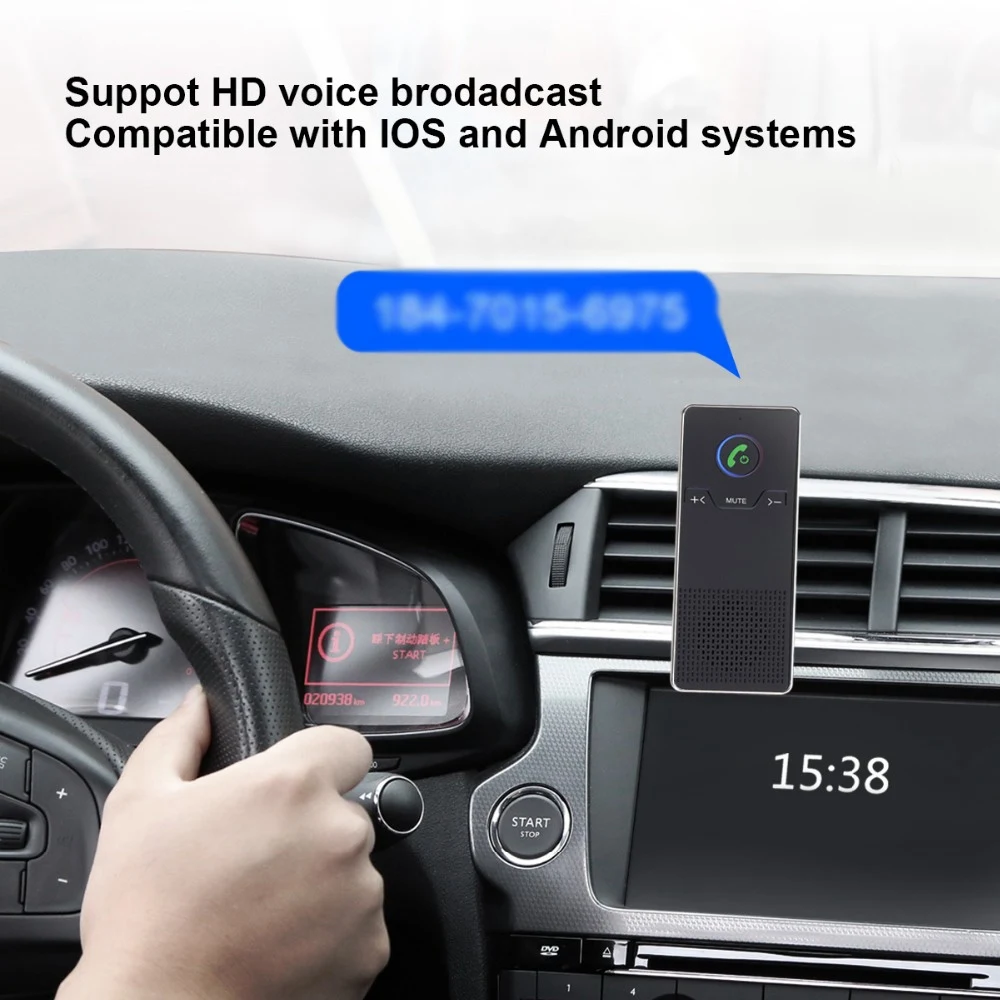 Динамик для телефона, беспроводная Bluetooth гарнитура, автомобильный комплект для мобильного телефона, Hands Free, автомобильный динамик с 2 Вт динамиком в автомобиле Sp01