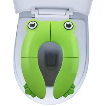 

Baby Travel Folding Potty Seat Children Cute Frog Portable Toilet Training Seat Kid Urinal Cushion Children Pot Chair Mat