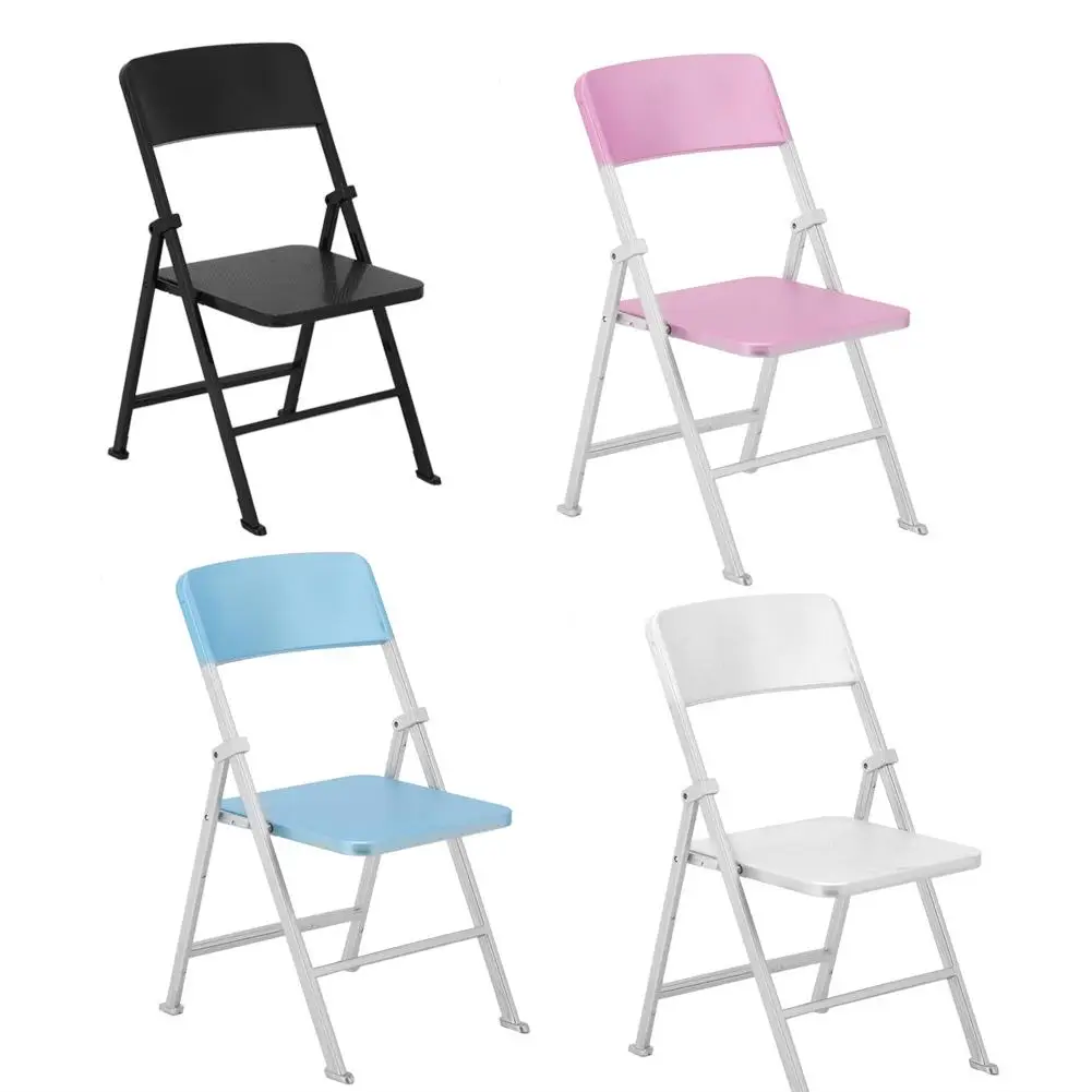 

1/6 Scale Dollhouse Miniature Furniture Folding Chair for Dolls Action Figure Non-toxic Doll House Furniture Gift For Baby Girls
