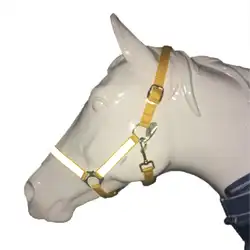 Лошадь воротник уздечка флуоресцентный желтый Холтер с светоотражающая лента высокая видимость для верховой езды Конный S/M/L/XL