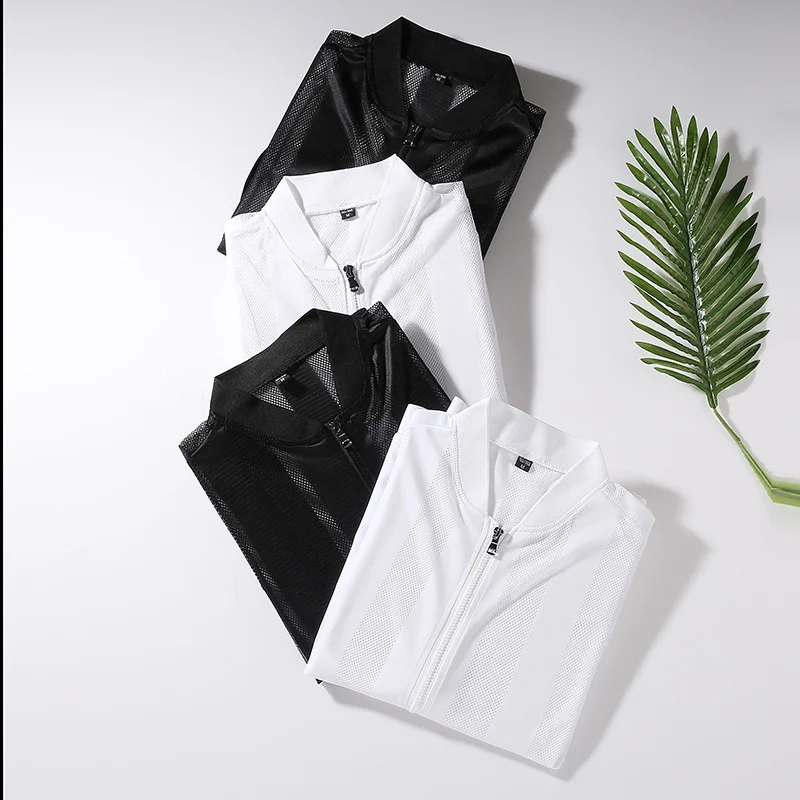 Thin casual Jacket mens Male Increase Fertilizer Enlarge Code Frivolous Ventilation Sunscreen Clothes Motion Loose Coat Sale 