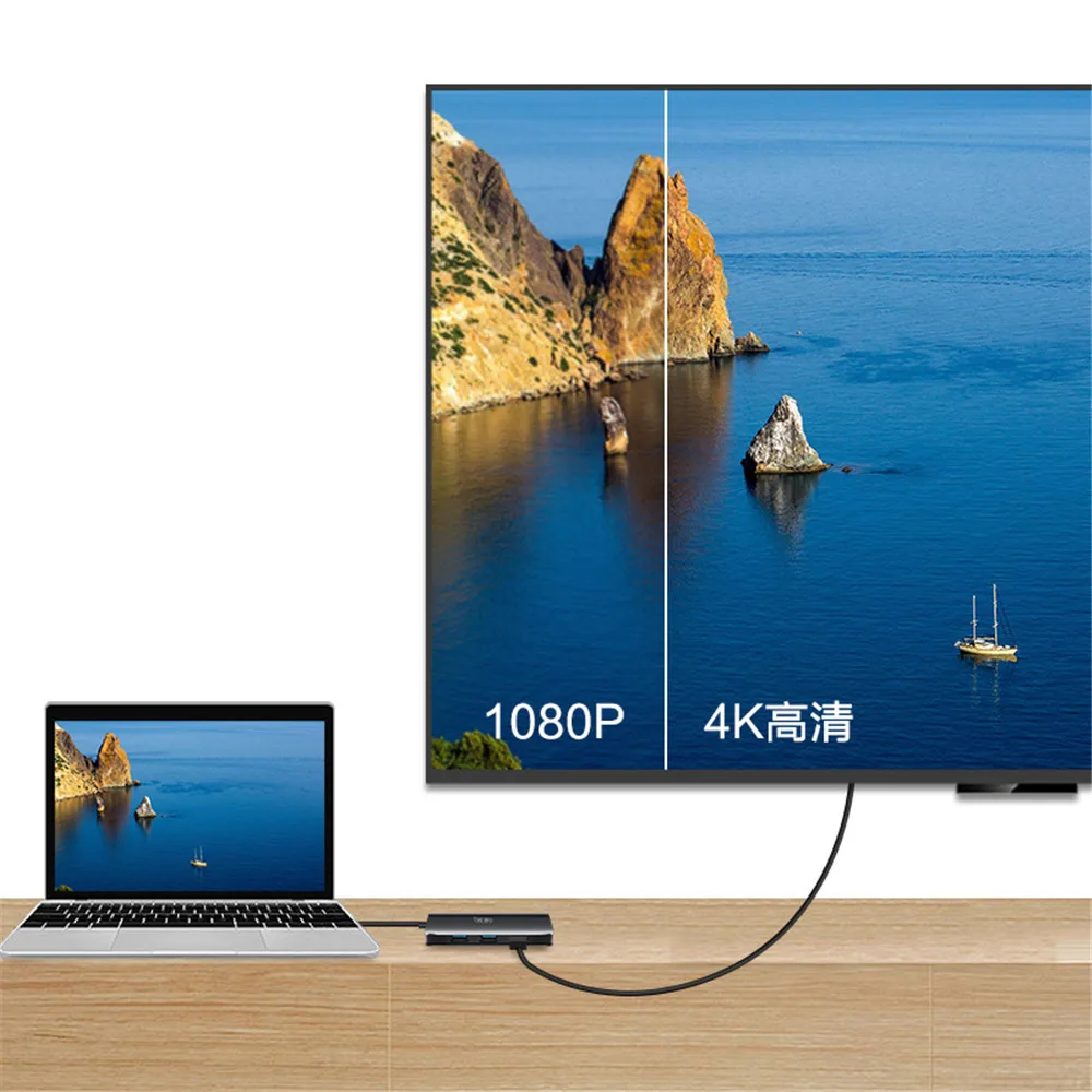 

Kawau Type-c to HDMI Dual USB 3.0 PD Fast Charge Adapter HUB for Xiaomi Mobile Phone Tablet USB 3.0 to HDMI USB Hub