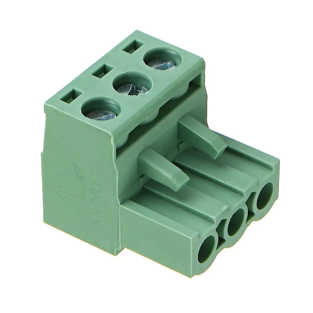 

LEORY 2 EDG 5.08mm Pitch 3Pin Plug-in Screw PCB Terminal Block Connector Right Angle