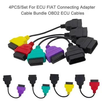

Connecting Cable 4PCS/Set ECU FIAT Connecting Adapter Cable Bundle OBD2 ECU Cables For MultiECUScan FiatECUScan Adapter