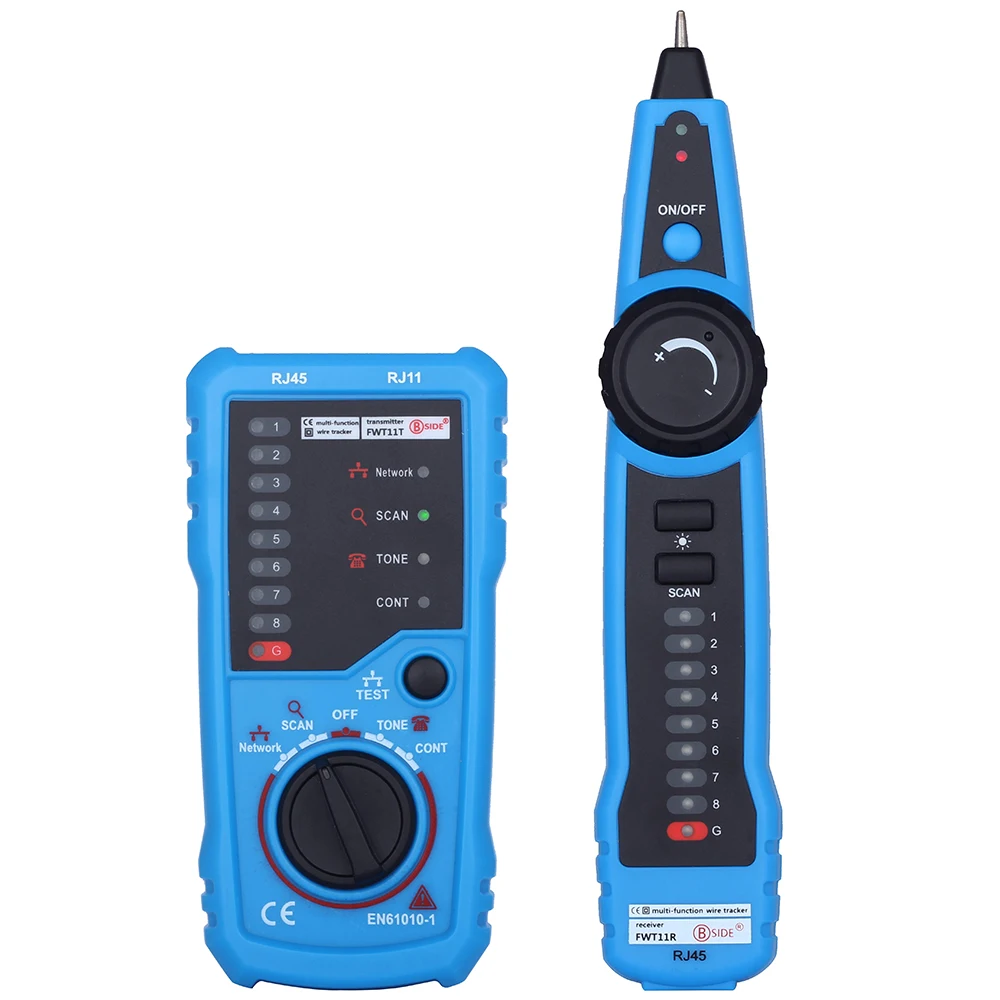 BSIDE FWT11 ручной RJ11 RJ45 Cat5 тестер для телефонного кабеля Тонер детектор локальной