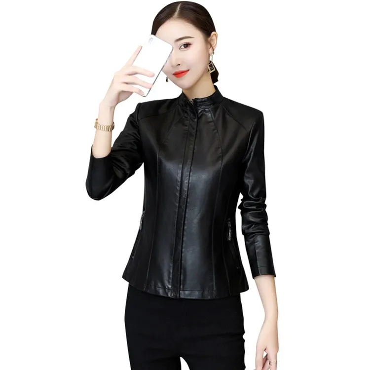 Slim Mandarino Autunno Del Di Tuta Inverno Corta Donne colore Il Della Giallo In Giubbotti Lungo Collare Lampo Vendita viola Chiusure Calde Casual Cappotti Pelle Sportiva rosso Manica Nero 6qqwxvOZ5