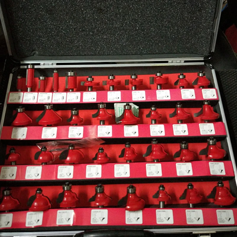 

35pcs 8mm Router Bits Set Professional Shank Tungsten Carbide Router Bit Cutter Set With Wooden Case For Wood