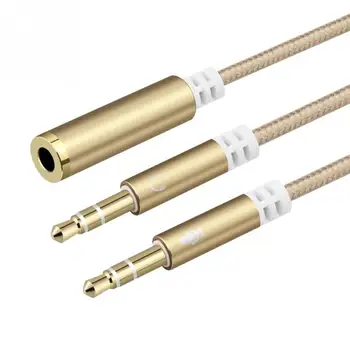 

Splitter Headphone Connector Cable for Computer 3.5mm 2 IN 1 Mic Audio Y Splitter Cable Headset to PC Adapter