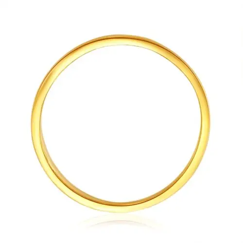 Новое твердое кольцо из 24 каратного желтого золота женское гладкое Luck 1 5 мм W