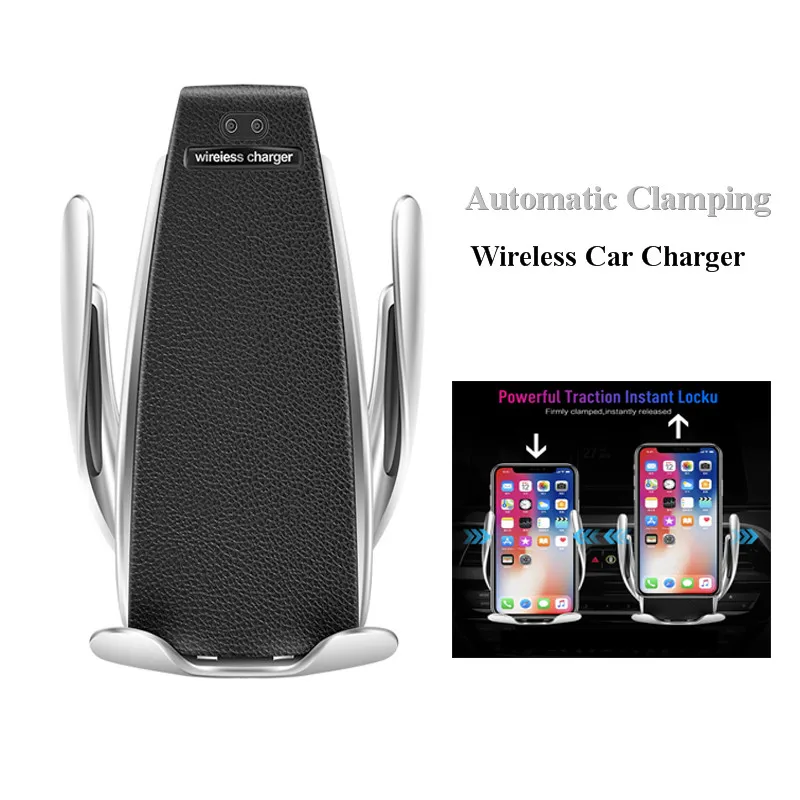

Wireless Car Charger Infrared Sensor Automatic Clamping Fast Charging Car Air Vent Holder Stand Bracket Rotation Car Accessories