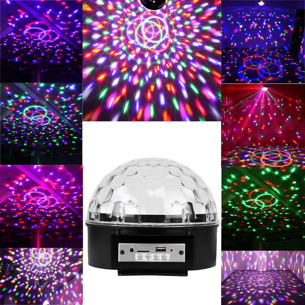 

Remote Control MP3 LED Crystal Ball Kit Christmas, Party Stage Light Voice Control Switch Colorful Music Light