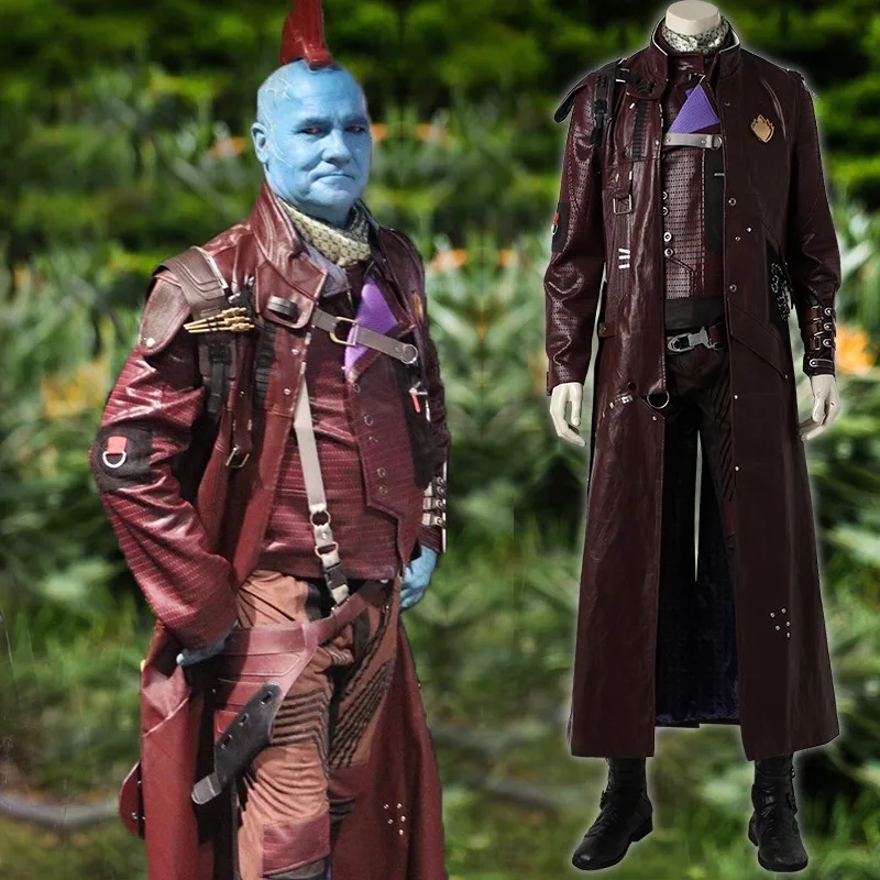 

Guardians of the Galaxy Vol. 2 Yondu Udonta Cosplay Costume Halloween Carnival Outfit Adult Men Full Set With Boots Movie Suit